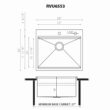 Ruvati 25-in x 22-in 1 -Basin Stainless Steel Drop-in Laundry sink with Drain