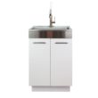 Transolid 20-in x 24-in 1 -Basin White Freestanding Laundry sink with Cabinet with Drain with Faucet