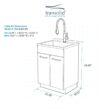 Transolid 20-in x 24-in 1 -Basin White Freestanding Laundry sink with Cabinet with Drain with Faucet
