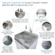 Transolid 20-in x 24-in 1 -Basin White Freestanding Laundry sink with Cabinet with Drain with Faucet