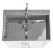 Simpli Home Reed 27.6-in x 19.7-in 1 -Basin Pure White Freestanding Laundry sink with Cabinet with Drain with Faucet