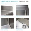Transolid 25-in x 22-in 1 -Basin Stainless steel Freestanding Laundry sink with Drain with Faucet