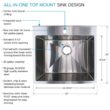 Transolid 25-in x 22-in 1 -Basin Stainless steel Freestanding Laundry sink with Drain with Faucet