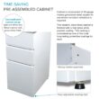 Transolid 15.5-in x 22.4-in 1 -Basin Gloss White Freestanding Laundry sink with Cabinet with Faucet