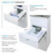 Transolid 15.5-in x 22.4-in 1 -Basin Gloss White Freestanding Laundry sink with Cabinet with Faucet