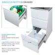 Transolid 15.5-in x 22.4-in 1 -Basin Gloss White Freestanding Laundry sink with Cabinet with Faucet