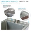 Transolid 15.5-in x 22.4-in 1 -Basin Gloss White Freestanding Laundry sink with Cabinet with Faucet