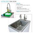 Transolid 15.5-in x 22.4-in 1 -Basin Gloss White Freestanding Laundry sink with Cabinet with Faucet