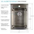 Transolid 15.5-in x 22.4-in 1 -Basin Gloss White Freestanding Laundry sink with Cabinet with Faucet