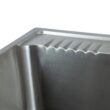 Presenza 24.1-in x 21.3-in 1 -Basin Brushed Steel Drop-in Utility tub with Faucet