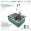 Transolid 22-in x 25-in 1 -Basin Satin Brushed Undermount Laundry sink with Drain with Faucet Transolid 22-in x 25-in 1 -Basin Satin Brushed Undermount Laundry sink with Drain with Faucet