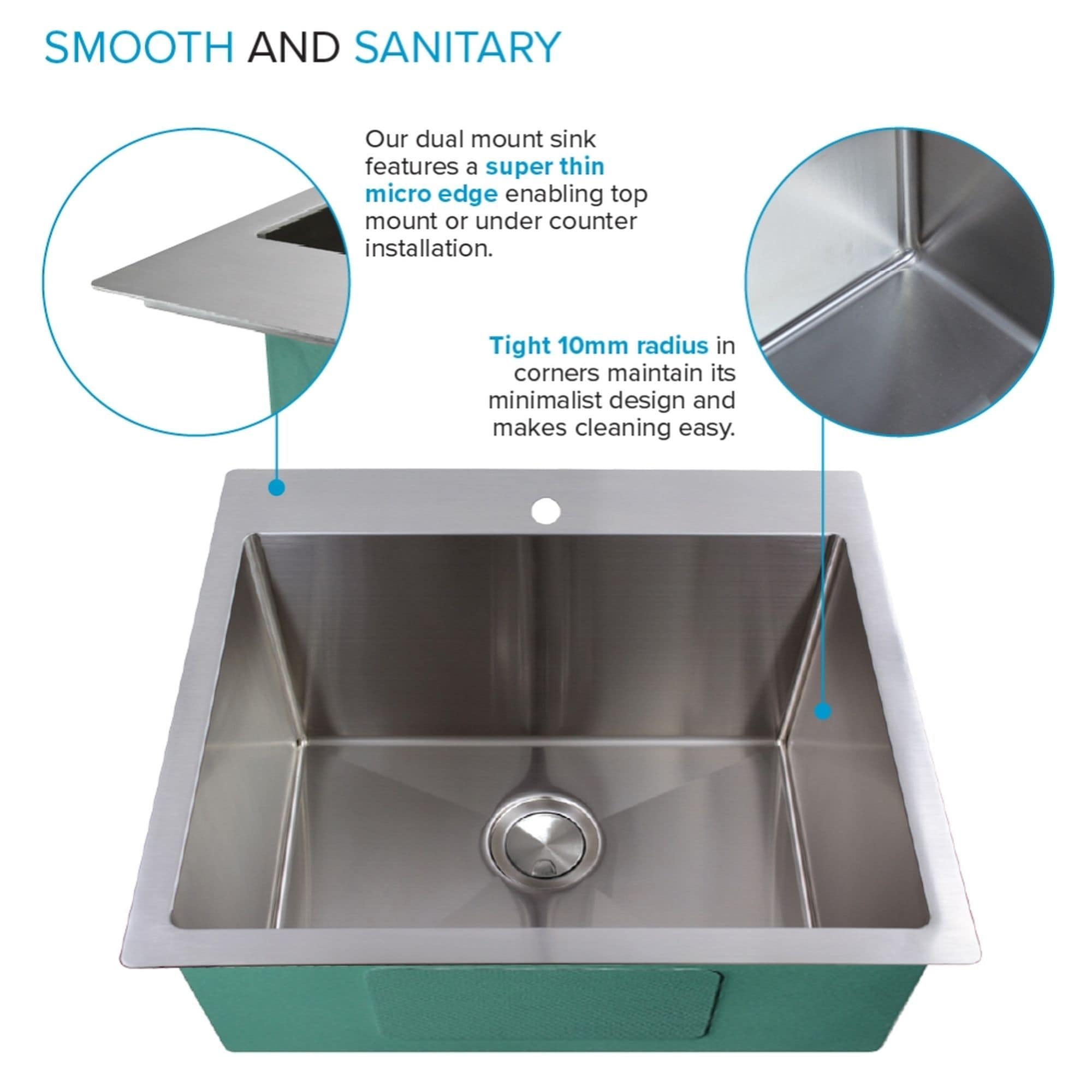 Transolid 22-in x 25-in 1 -Basin Satin Brushed Undermount Laundry sink with Drain with Faucet Transolid 22-in x 25-in 1 -Basin Satin Brushed Undermount Laundry sink with Drain with Faucet