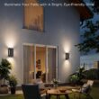 Govee Outdoor UpDown Wall Light, 1 Pack, 1200LM RGBICWW Smart Porch Lights Outdoor with 64 Scene Modes, IP66 Waterproof Wall Sconce for Outdoor Decor, Works with Alexa, Google Assistant and Matter