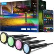 Govee Outdoor Pathway Lights 2, IP66 Waterproof Patio Lights, 60+ Scene Modes Landscape Lighting for Yard, Garage, Garden, Lawn, Outdoor Decor, Works with Alexa, Google Assistant, Matter, Wired 4 Pack