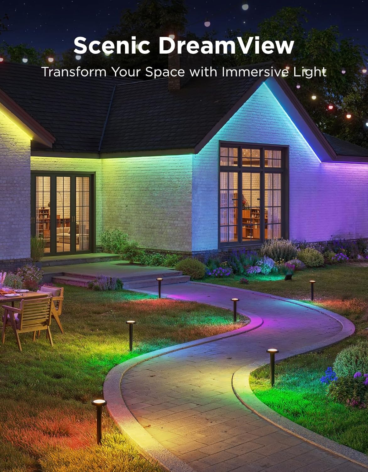 Govee Outdoor Pathway Lights 2, IP66 Waterproof Patio Lights, 60+ Scene Modes Landscape Lighting for Yard, Garage, Garden, Lawn, Outdoor Decor, Works with Alexa, Google Assistant, Matter, Wired 4 Pack Govee Outdoor Pathway Lights 2, IP66 Waterproof Patio Lights, 60+ Scene Modes Landscape Lighting for Yard, Garage, Garden, Lawn, Outdoor Decor, Works with Alexa, Google Assistant, Matter, Wired 4 Pack