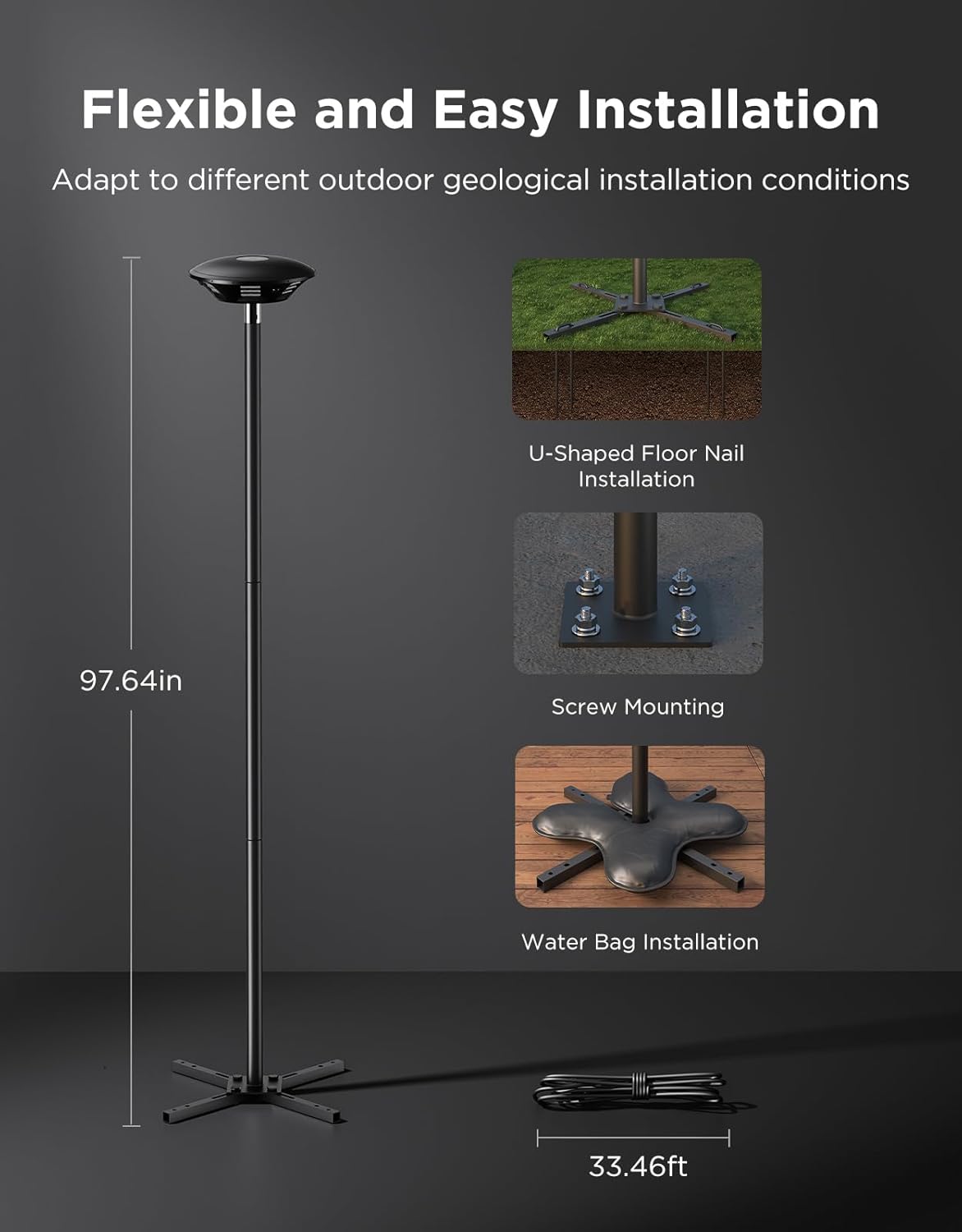 Govee Outdoor Lamp Post Lights, 2000LM High White Brightness with 6 Zones RGBIC Lighting Effect for Halloween Decor, Double Sensor Integrated, IP66 Waterproof, Work with Alexa, Google Assistant Govee Outdoor Lamp Post Lights, 2000LM High White Brightness with 6 Zones RGBIC Lighting Effect for Halloween Decor, Double Sensor Integrated, IP66 Waterproof, Work with Alexa, Google Assistant