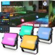 Govee Outdoor Flood Lights 2, RGBIC Warm Cold White LED Lights for Outdoor Decorations, 50 Scene Modes, Landscape Lighting, Upgrated IP66 with App Control, Wired 4 Pack