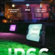 Govee Outdoor Flood Lights 2, RGBIC Warm Cold White LED Lights for Outdoor Decorations, 50 Scene Modes, Landscape Lighting, Upgrated IP66 with App Control, Wired 4 Pack