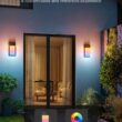 Govee Outdoor Wall Light, 1500LM Smart RGBIC Porch Lights Outdoor with 45 Scene Modes, IP65 Waterproof for Outdoor Decor, DIY, Wall Sconce Works with Alexa, Google Assistant and Matter, 2 Pack