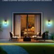 Govee Outdoor Wall Light, 1500LM Smart RGBIC Porch Lights Outdoor with 45 Scene Modes, IP65 Waterproof for Outdoor Decor, DIY, Wall Sconce Works with Alexa, Google Assistant and Matter, 2 Pack