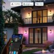 Govee Outdoor Wall Light, 1500LM Smart RGBIC Porch Lights Outdoor with 45 Scene Modes, IP65 Waterproof for Outdoor Decor, DIY, Wall Sconce Works with Alexa, Google Assistant and Matter, 2 Pack