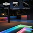 Govee Outdoor LED Strip Lights RGBIC with Warm and Cold White, 65.6ft 2.4G WiFi Smart Outdoor Lights, IP65 Waterproof, Work with Alexa and Google Assistant, App Control, for Porch, Patio, Eave, Party
