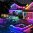 Govee Outdoor LED Strip Lights RGBIC with Warm and Cold White, 65.6ft 2.4G WiFi Smart Outdoor Lights, IP65 Waterproof, Work with Alexa and Google Assistant, App Control, for Porch, Patio, Eave, Party