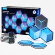 Govee Glide Hexagon Light Panels Ultra, RGBIC 3D Wall Lights with DIY Program, 60 Scenes and 129 Lamp Beads, Upgraded Gaming Light for Gaming Room, Compatible with Alexa, 10 Pack Meteor Gray
