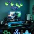 Govee Glide Hexagon Light Panels Ultra, RGBIC 3D Wall Lights with DIY Program, 60 Scenes and 129 Lamp Beads, Upgraded Gaming Light for Gaming Room, Compatible with Alexa, 10 Pack Meteor Gray