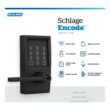 Schlage Encode Lever Century-Latitude Matte Black Smart Wi-Fi and Bluetooth Touchscreen Keypad Electronic Handle Lock