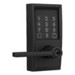 Schlage Encode Lever Century-Latitude Matte Black Smart Wi-Fi and Bluetooth Touchscreen Keypad Electronic Handle Lock