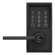 Schlage Encode Lever Century-Latitude Matte Black Smart Wi-Fi and Bluetooth Touchscreen Keypad Electronic Handle Lock