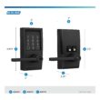 Schlage Encode Lever Century-Latitude Matte Black Smart Wi-Fi and Bluetooth Touchscreen Keypad Electronic Handle Lock