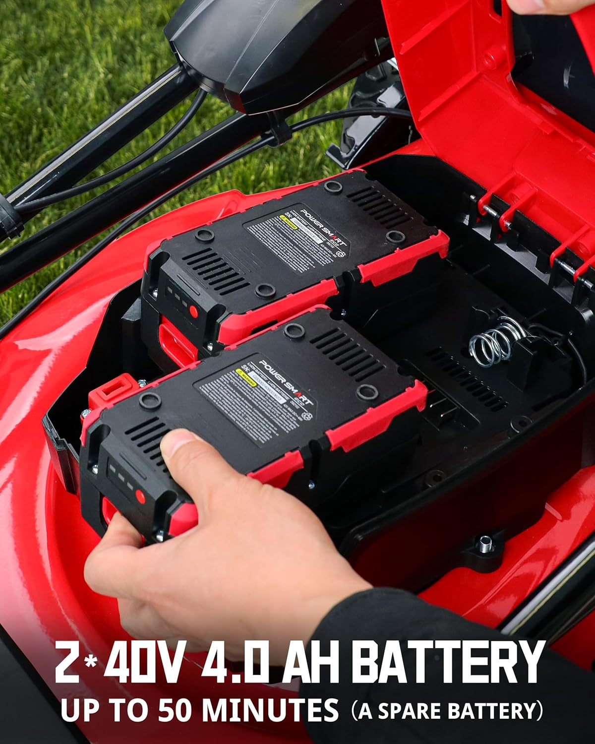 PowerSmart 40V 21" Cordless Push Lawn Mower with 2 x 4.0ah Batteries and Charger, up to 1/4 Acre (MB2400B) PowerSmart 40V 21" Cordless Push Lawn Mower with 2 x 4.0ah Batteries and Charger, up to 1/4 Acre (MB2400B)
