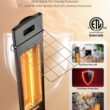 DR. INFRARED HEATER Portable Infrared Indoor and Outdoor Space Heater for Patio, Garage, Commercial & Residential With Remote Control, Space Heater (Freestanding/Ceiling/Mounting), Black