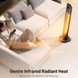 DR. INFRARED HEATER Portable Infrared Indoor and Outdoor Space Heater for Patio, Garage, Commercial & Residential With Remote Control, Space Heater (Freestanding/Ceiling/Mounting), Black