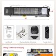 DR. INFRARED HEATER Portable Infrared Indoor and Outdoor Space Heater for Patio, Garage, Commercial & Residential With Remote Control, Space Heater (Freestanding/Ceiling/Mounting), Black