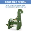 Delta Children Dinosaur Bookcase - Greenguard Gold Certified, Fern Green