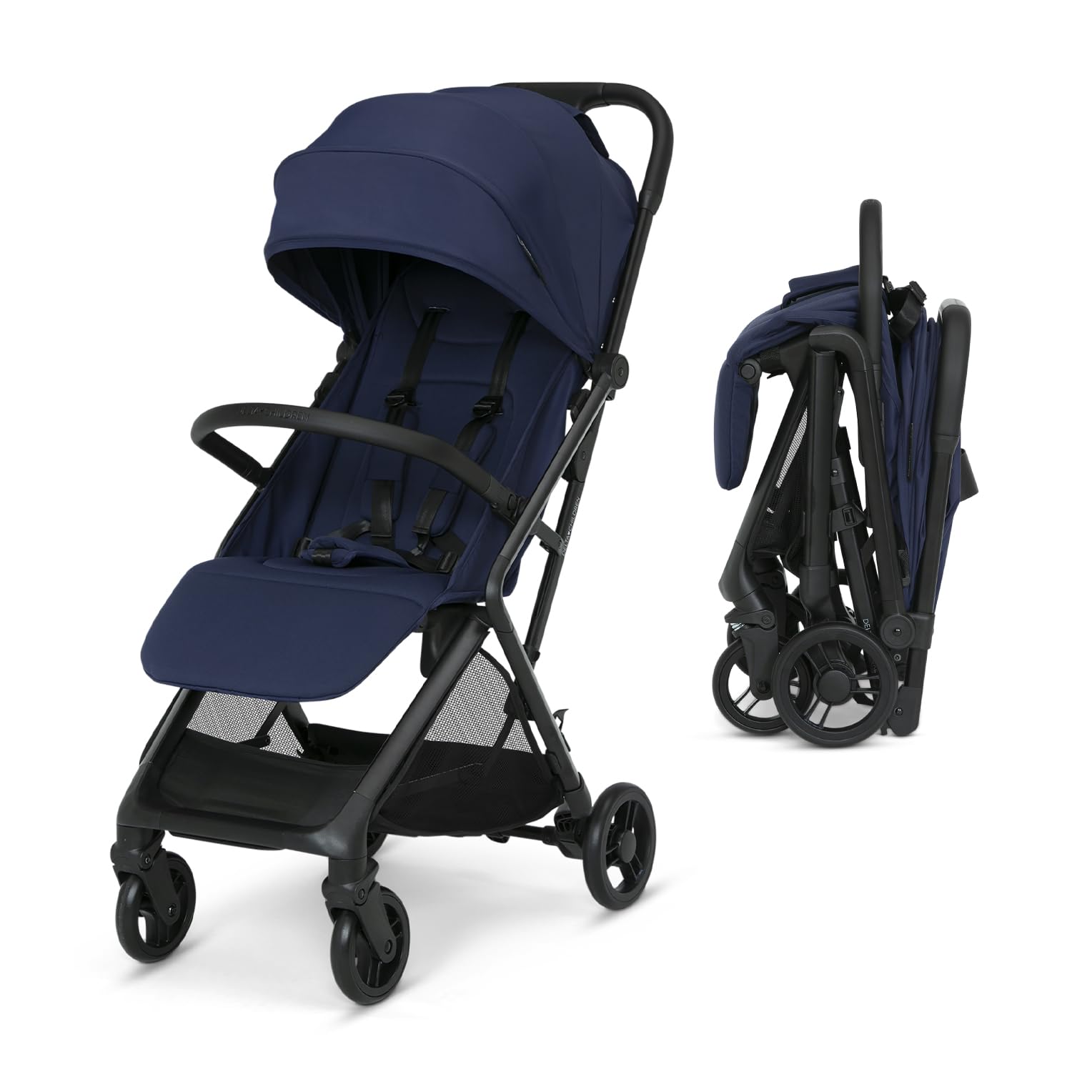 Delta Children Icon Ultra Compact Lightweight Everyday & Travel Stroller, Navy Delta Children Icon Ultra Compact Lightweight Everyday & Travel Stroller - One-Hand Fold - Only 15.6 Pounds - Fits in Overhead Compartments - Greenguard Gold Certified - Multi-Position Recline, Navy