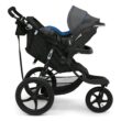 Delta Children Apollo Jogging Stroller - Shock Absorbing Frame with Large Canopy & Recline - Car Seat Compatible, Black