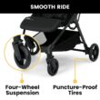 Jeep Altitude Compact Travel Stroller by Delta Children Greenguard Gold, Easy One Hand Fold, Lightweight, Extendable Canopy with Peek-a-Boo Window, Reclining Seat, 4 Wheel Suspension, Olive Green