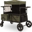 Jeep Deluxe Wrangler Stroller Wagon with Cooler Bag and Parent Organizer by Delta Children, Black/Green