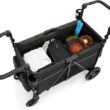 Jeep Aries Stroller Wagon by Delta Children Premium Wagon for 2 Kids with Convertible Seats, Adjustable Push/Pull Handles, Removable Canopy & Flat Fold - Greenguard Gold Certified, Black/Green