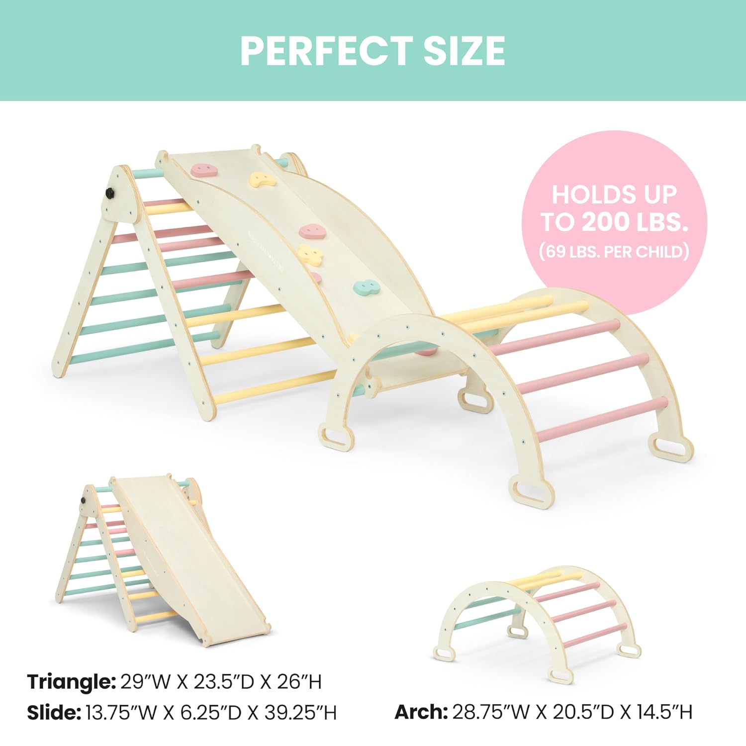 Delta Children Lil’ Climber Gym - Indoor Climbing Gym/Jungle Gym for Kids Delta Children Lil’ Climber Gym - Indoor Climbing Gym/Jungle Gym for Kids - Montessori Toy with Reversible Arch/Rocking Chair, Reversible Rock Wall/Slide Ramp and Pikler Triangle - for Toddlers 3+
