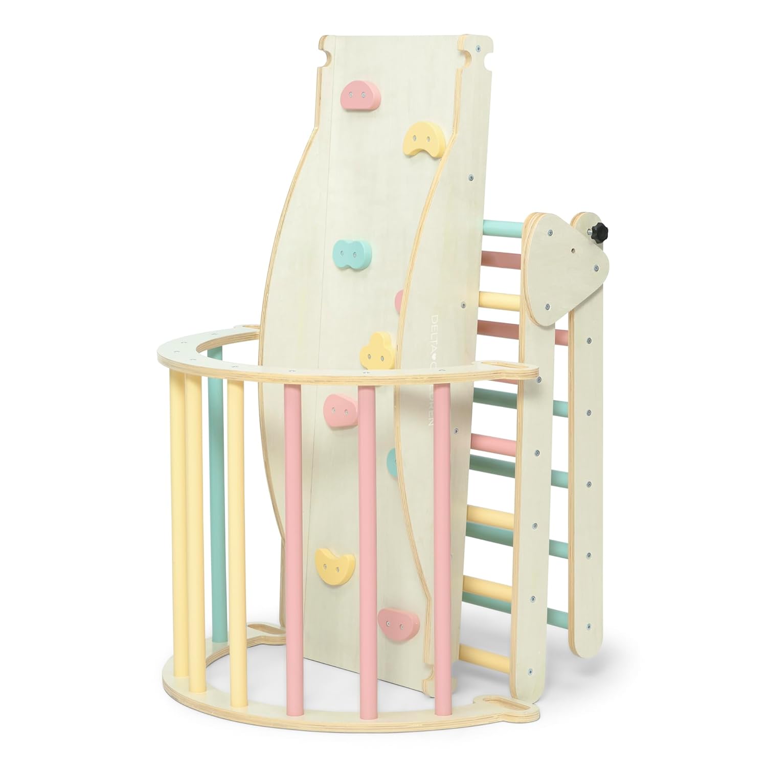 Delta Children Lil’ Climber Gym - Indoor Climbing Gym/Jungle Gym for Kids Delta Children Lil’ Climber Gym - Indoor Climbing Gym/Jungle Gym for Kids - Montessori Toy with Reversible Arch/Rocking Chair, Reversible Rock Wall/Slide Ramp and Pikler Triangle - for Toddlers 3+