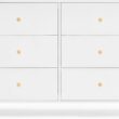 Delta Children Essex 6 Drawer Dresser, Bianca White/Natural