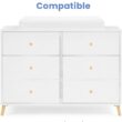 Delta Children Essex 6 Drawer Dresser, Bianca White/Natural