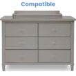 Delta Children Haven 6 Drawer Dresser with Interlocking Drawers - Greenguard Gold Certified, Grey
