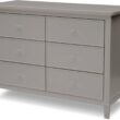 Delta Children Haven 6 Drawer Dresser with Interlocking Drawers - Greenguard Gold Certified, Grey
