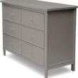 Delta Children Haven 6 Drawer Dresser with Interlocking Drawers - Greenguard Gold Certified, Grey